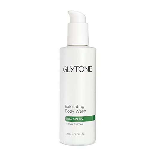 Glytone Exfoliating Body Wash with 8.8 Free Acid Value Glycolic Acid, Keratosis Pilaris, KP, Smooth Rough & Bumpy Skin, Chicken Skin, Oil-Free, Fragrance-Free
