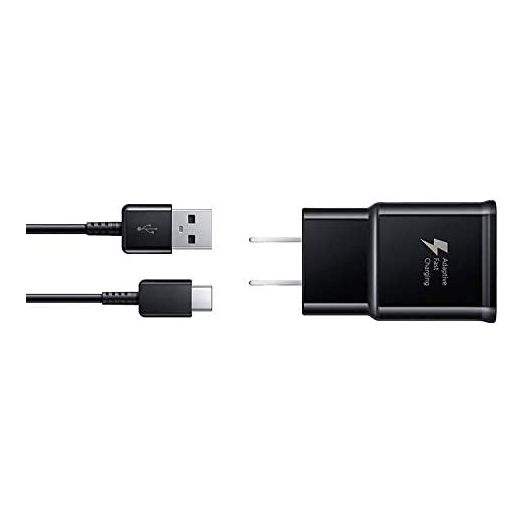 Samsung EP-TA20JBEUGUS Fast Charge USB-C 15W Wall Charger for Galaxy Note 8, 9, Galaxy S8, S8+, S9, S9+, S10, S10+, S10E Inbox Replacement - Retail Packaging - Black