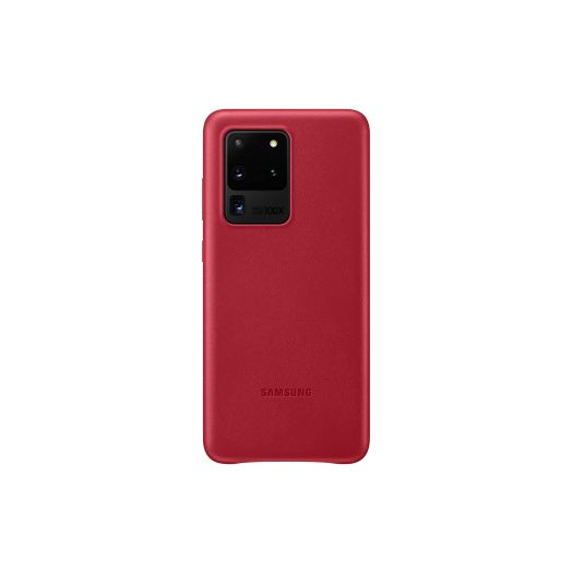 Samsung Galaxy S20 Ultra Case, Leather Back Cover - Red (US Version with Warranty), (Model: EF-VG988LREGUS)
