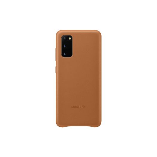 Samsung Galaxy S20 Case, Leather Back Cover - Brown (US Version with Warranty) (EF-VG980LAEGUS)
