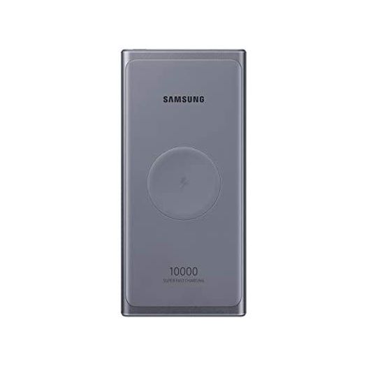 SAMSUNG 10,000 mAh Super Fast 25W Portable Wireless Charger Charger Battery Pack USB-C, Silver (US Version with Warranty) (EB-U3300XJEGUS)