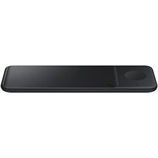 Samsung Electronics Wireless Charger Trio, Qi Compatible - Charge up to 3 Devices at Once for Galaxy Phones, Buds, Watches, and Apple iPhone Devices (Black)
