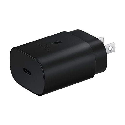 SAMSUNG 25W Wall Charger USB C Adapter, Super Fast Charging Block for Galaxy Phones and Devices, Cable Not Included, 2021, US Version, Black