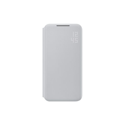 Samsung Electronics Galaxy S22 LED View Cover, Protective Phone Case, Tap Control, Card Pocket, Customizable, Shockproof, US Version, Light Gray, (EF-NS901PJEGUS)