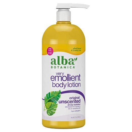 Alba Botanica Very Emollient Body Lotion, Unscented Original, 32 Oz