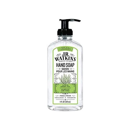 J.R. Watkins Gel Hand Soap, Scented Liquid Hand Wash for Bathroom or?Kitchen, USA Made and Cruelty Free, 11 fl oz, Aloe & Green Tea