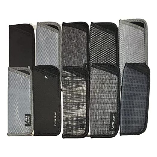 Wholesale Lot- 10 Foster Grant Reading glasses Slim Soft Sleeve Cases NEW Assorted
