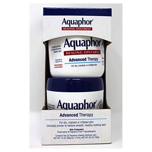 Aquaphor Healing Ointment, Dry, Cracked and Irritated Skin Protectant, 14 Oz (Pack of 2)