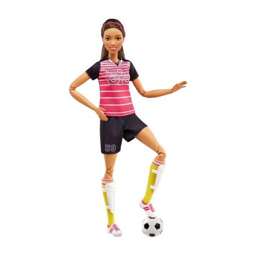 Barbie Career Made To Move Soccer Player Doll Ultra Flexibility with Soccer Ball