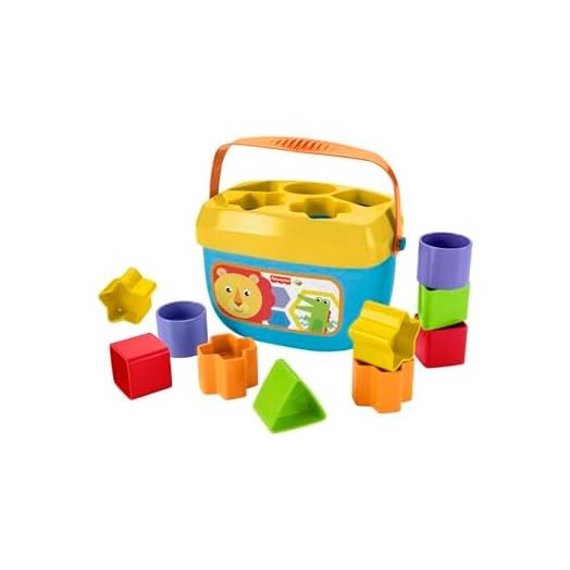 Fisher-Price Stacking Toy Baby's First Blocks Set of 10 Shapes for Sorting Play for Infants Ages 6+ Months