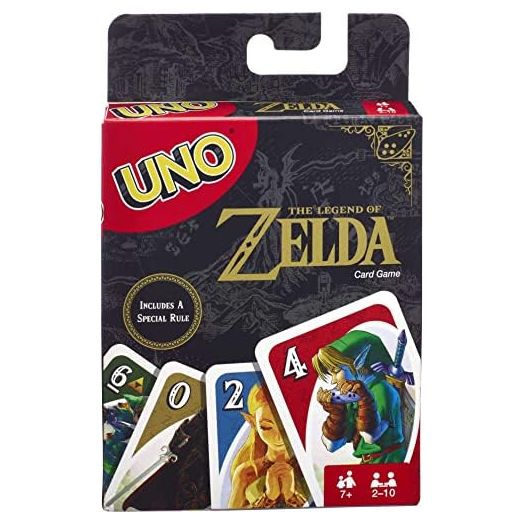 Mattel Games UNO The Legend of Zelda Card Game for Family Night with Graphics from The Legend of Zelda & Special Rule