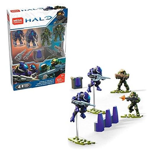 Mega Construx Halo Spartan-IV Team Battle Micro Action Figure Building Set