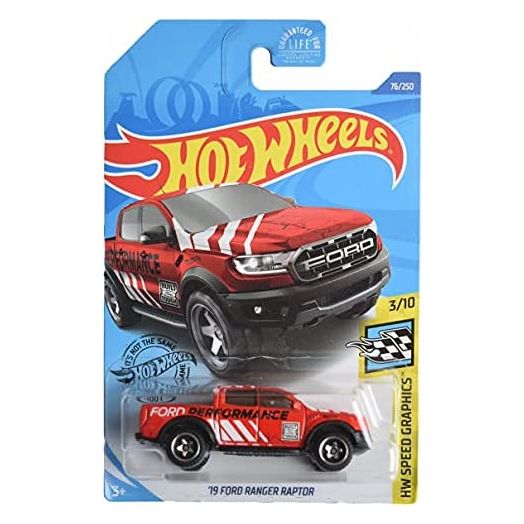 Hot Wheels '19 Ford Ranger Raptor, [red] 76/250 Speed Graphics 3/10