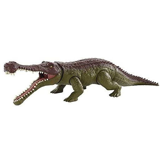 Jurassic World Massive Biters Larger-sized Dinosaur Action Figure with Tail-activated Strike and Chomping Action, , Movable Joints, Movie-authentic Detail; Ages 4 and Up [Amazon Exclusive]