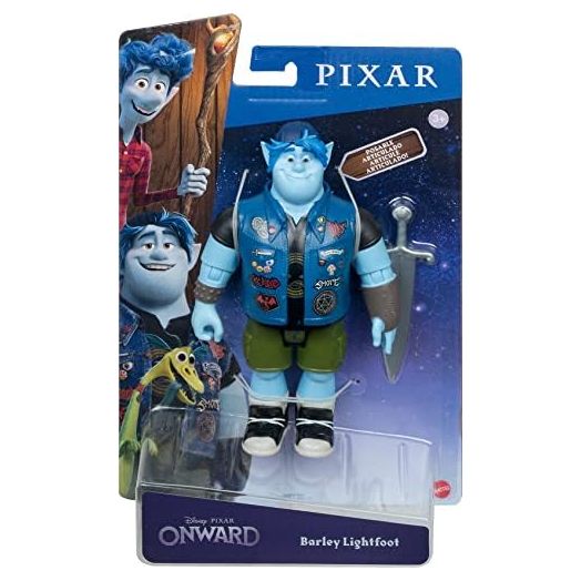 Mattel Pixar Onward Core Figure Barley Character Action Figure Realistic Movie Toy Brother Doll for Storytelling, Display and Collecting for Ages 3 and Up