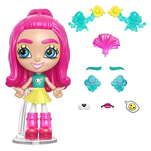 Mattel Lotta Looks Weather Girl Doll with 10+ Plug/Play Pieces, Multi (GMW42)