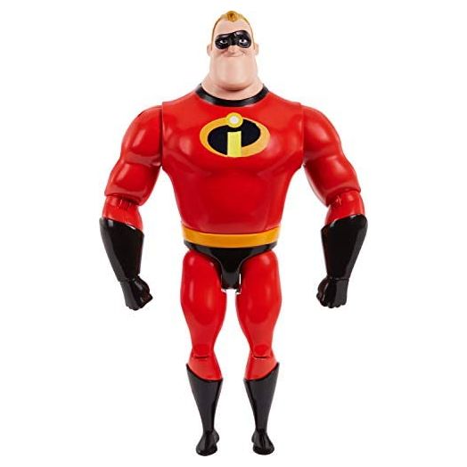 Pixar Mr. Incredible Figure True to Movie Scale Character Action Doll Highly Posable with Authentic Costumes for Storytelling, Collecting, The Incredibles Toys Kids Gift Ages 3 and Up