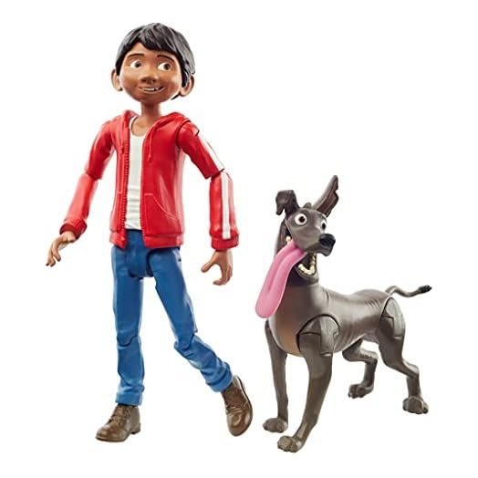 Disney Pixar Coco Miguel Action Figure, 5.6-in Movie Character Toy with 3.6-in Dante Dog Figure, Highly Posable with Authentic Design, Gift for Ages 3 Years Old & Up