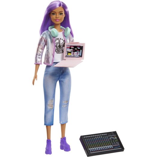 Barbie Career of The Year Music Producer Doll (12-In/30.40-Cm), Colorful Purple Hair, Trendy Clothes & Accessories, 3 & Up