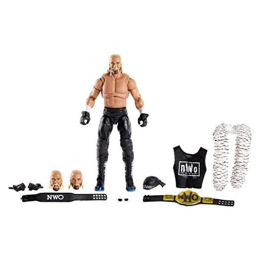 WWE Ultimate Edition Wave 7 Hollywood Hogan Action Figure 6 in with Interchangeable Entrance JacketLanternExtra Head and Swappable Hands for Ages 8 Years Old and Up