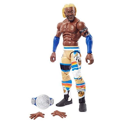 WWE Top Picks Elite Kofi Kingston Action Figure with Universal Championship6 in Posable Collectible Gift for WWE Fans Ages 8 Years Old and Up