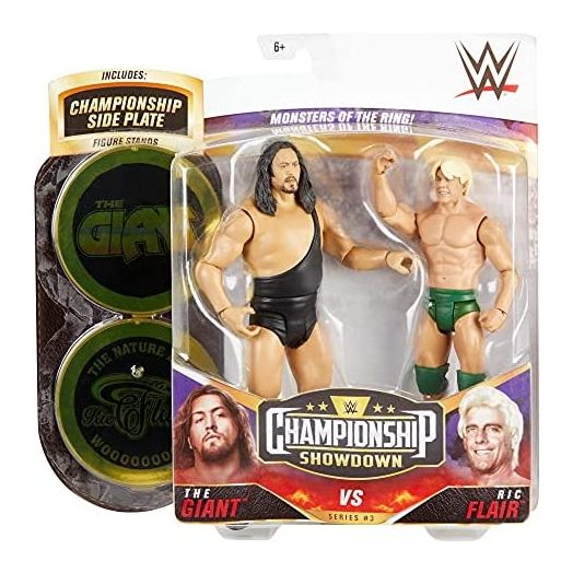 WWE The Giant vs Ric Flair Championship Showdown 2-Pack 6-in / 15.24-cm Action Figures Monsters of the Ring Battle Pack for Ages 6 Years Old & Up