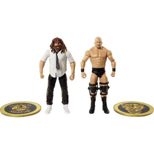 WWE Stone Cold Steve Austin Vs Mankind Championship Showdown 2-Pack Action Figures