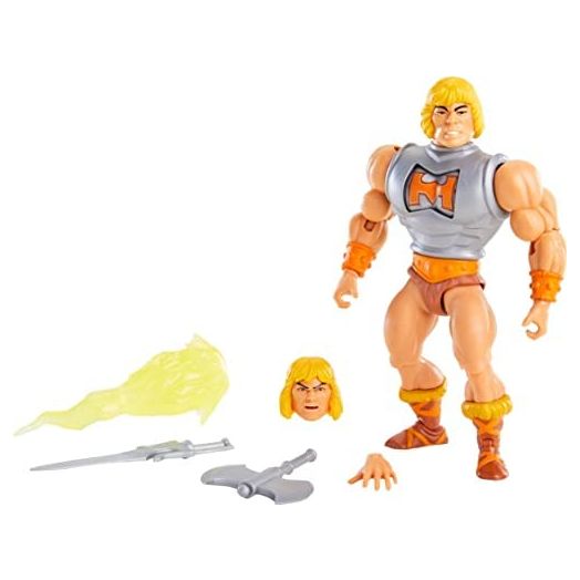 Masters of the Universe Origins Deluxe He-Man 5.5-in Action Figure, Battle Character for Storytelling Play and Display, Gift for 6 to 10-Year-Olds and Adult Collectors