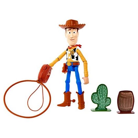Disney Pixar Toy Story Launching Lasso Woody Talking Feature Figure, Movie Inspired Action Character Doll 9.2-in with 3 Targets, Kids Gift Ages 3 Years & Older