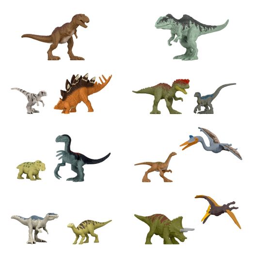 Jurassic World: Dominion Minis Dinosaur Toy Figures For 3 Year Olds & Up (Styles May Vary)