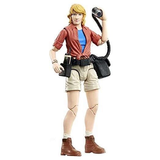 Jurassic World Amber Collection Dr. Ellie Sattler 6-in Action Figure, Swappable Hands & Head, Utility Belt & Radio Accessories, Collectible Gift for 8 Years Old & Up