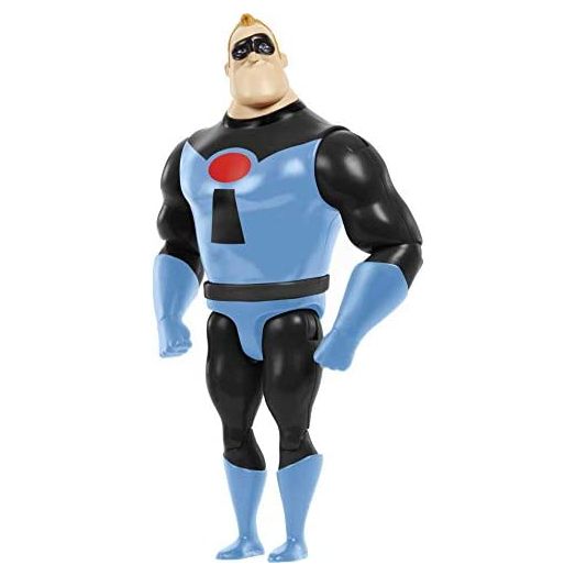 Disney Pixar The Incredibles Mr. Incredible Action Figure 8-in Tall, Highly Posable in Blue Glory Days Suit, Authentic Detail, Movie Toy Gift for Collectors & Kids