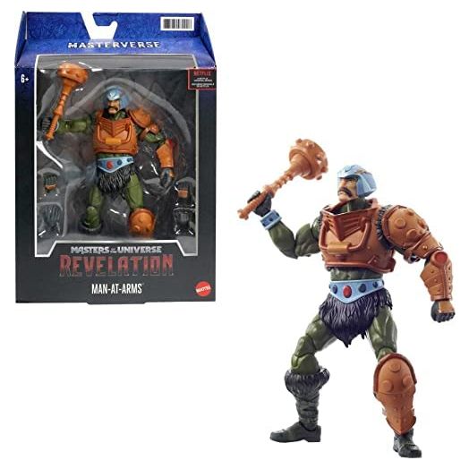 Masters of the Universe Masterverse Collection, Revelation Man-at-Arms 7-in Motu Battle Figure for Storytelling Play and Display, Gift for Kids Age 6 and Older and Adult Collectors,GYV13