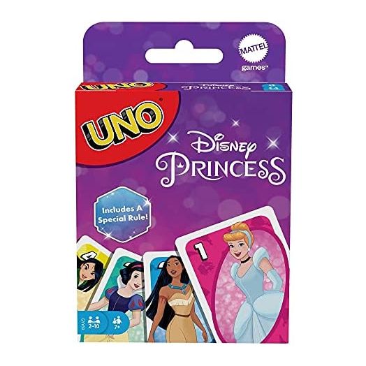 Mattel Games UNO Disney Princesses Matching Card Game, 112 Cards