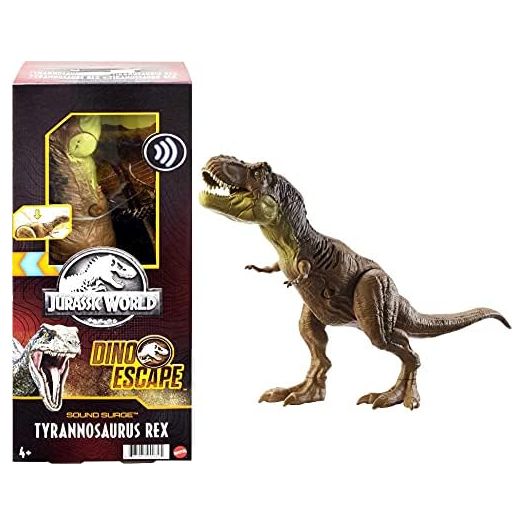 Jurassic World Toys 12-in Dinosaur Figure, Strike & Chomp Action, Sounds, Movable Joints, Great Gift for Ages 4 Years Old & Up,Multicolor,HBK21
