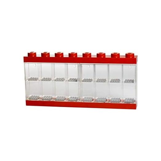 Lego Minifigure Display Case 16 Red, Large