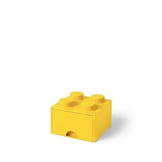 Room Copenhagen, LEGO Brick Drawer - Stackable Storage and Décor - Brick 4, Bright Yellow