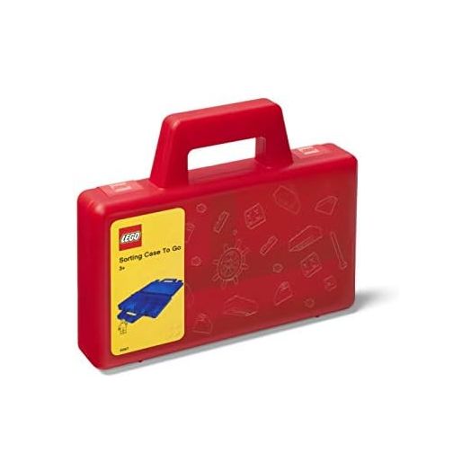 ROOM Copenhagen, Lego Sorting Box to-Go - Travel Case with Organizing Dividers - Red (40870001)