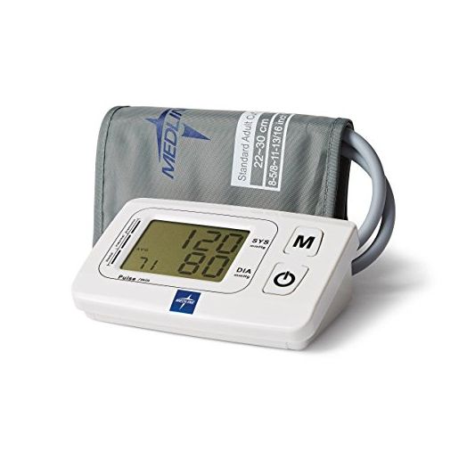 Medline Elite Small and Compact Automatic Digital Blood Pressure Monitor with Adult Upper Arm Cuff (fits arms 22-30 cm), Batteries Included, MDS1001
