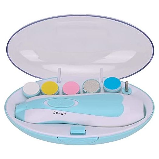 Baby Nail Clipper,Electric Baby Nail Trimmer,Toes Fingernails Care Trimmer with LED Light for Newborn,Kids and Adults(Blue)