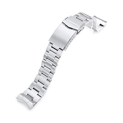 20mm Super-O Boyer Watch Bracelet for Seiko Baby MM 200, Brushed V-Clasp