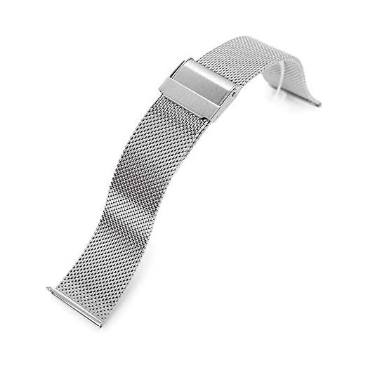 18mm Quick Release Classic Superfine Mesh Milanese Watch Band Polished
