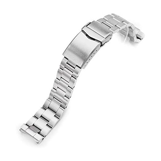 20mm Metal Watch Band Compatible with Seiko SPB143 63Mas, Super-O Boyer Brushed V-Clasp