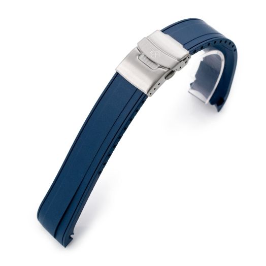 StrapXPro Rubber Watch Strap compatible with Seiko 5 Sport 5KX SRPD55 GMT SSK001, Blue