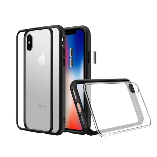 RhinoShield Modular Case Compatible with [iPhone Xs] | Mod NX - Customizable Shock Absorbent Heavy Duty Protective Cover 3.5M / 11ft Drop Protection - Black