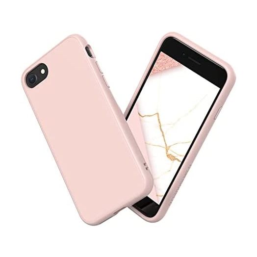 RhinoShield Case Compatible with [iPhone SE 3 / SE 2/8 / 7] | SolidSuit - Shock Absorbent Slim Design Protective Cover with Premium Matte Finish 3.5M / 11ft Drop Protection - Blush Pink