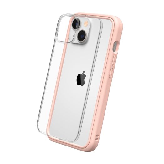 RhinoShield Modular Case Compatible with [iPhone 13/14] | Mod NX - Customizable Shock Absorbent Heavy Duty Protective Cover 3.5M / 11ft Drop Protection - Blush Pink