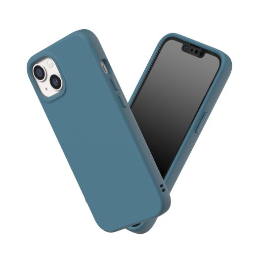 RhinoShield Case Compatible with [iPhone 13/14] | SolidSuit - Shock Absorbent Slim Design Protective Cover with Premium Matte Finish 3.5M / 11ft Drop Protection - Ocean Blue