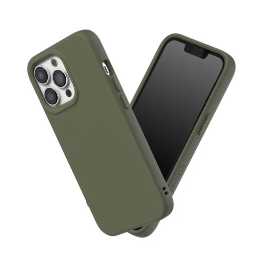 RhinoShield Case Compatible with [iPhone 13 Pro] | SolidSuit - Shock Absorbent Slim Design Protective Cover with Premium Matte Finish 3.5M / 11ft Drop Protection - Seaweed Green