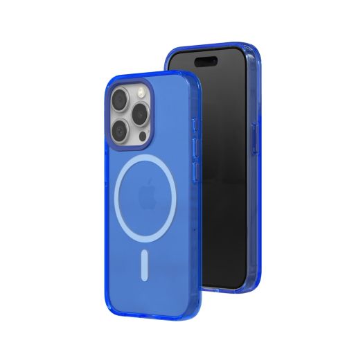 RHINOSHIELD JellyTint Transparent Protective Case Compatible with MagSafe for [iPhone 15 Pro Max] | Superior Magnetic Force, Exceeds Military Drop Standards, Scratch Resistant, Shockproof - Cyber Blue